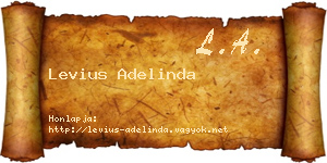 Levius Adelinda névjegykártya